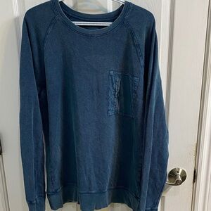 Mossimo Supply Denim Blue Cotton Long Sleeve Crew Neck Men’s Size XL Fall Winter
